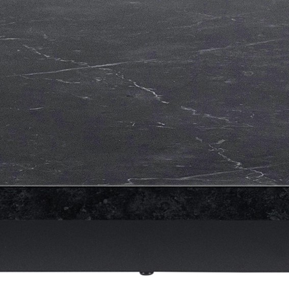 Stół AMBLE 160x90cm Czarny Marmurowy