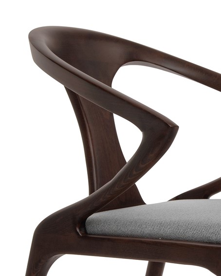 Krzesło INEZ Orzech/Szare