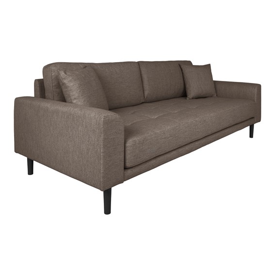 Sofa LIDO Trzyosobowa Brązowy/Czarny