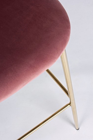 Krzesło Barowe CARRY VELVET Różowy
