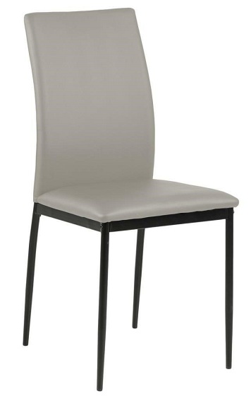 Krzesło DEMINA BEIGE PU Czarny/Beżowy Ekoskóra