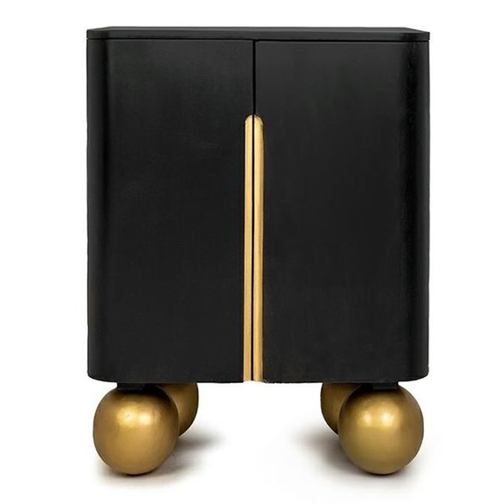 Komoda ORGANIC SHORT Czarny/Złoty