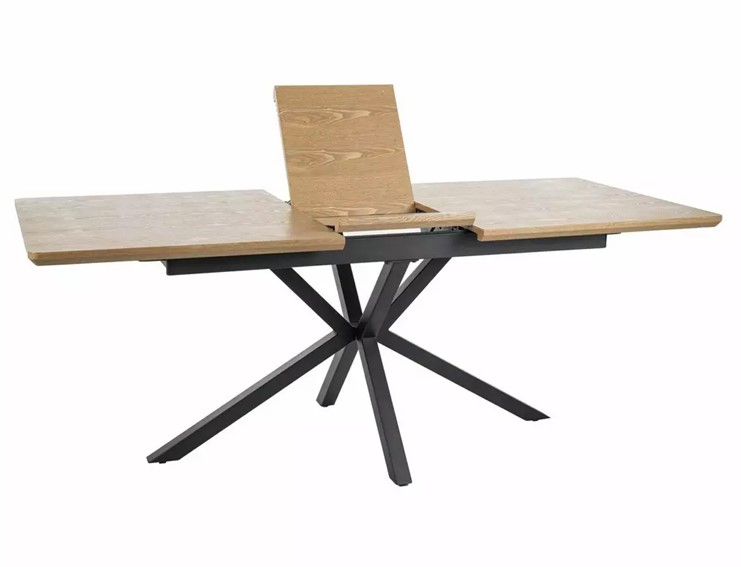 Stół LOGAN (160-200)x90 Czarny Mat/Dąb