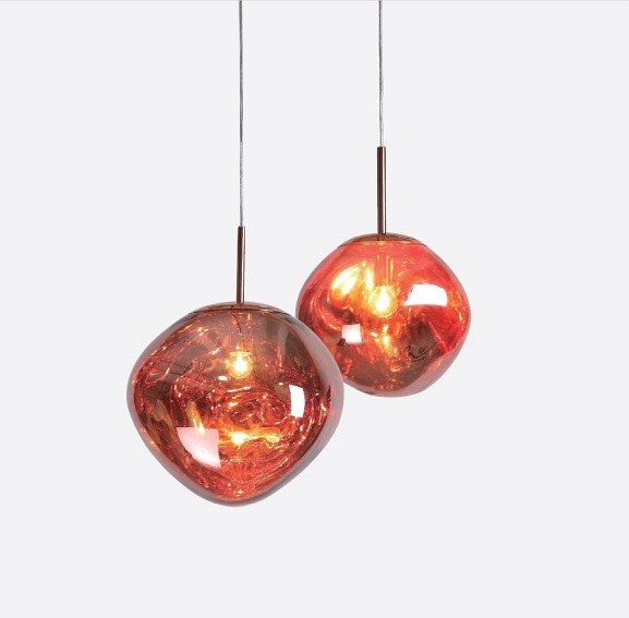 Lampa wisząca FUSION 20 miedziana - akryl