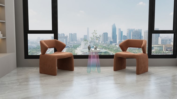 Stolik MODIG M75-60 fi60 Wielokolorowy/Transparentny