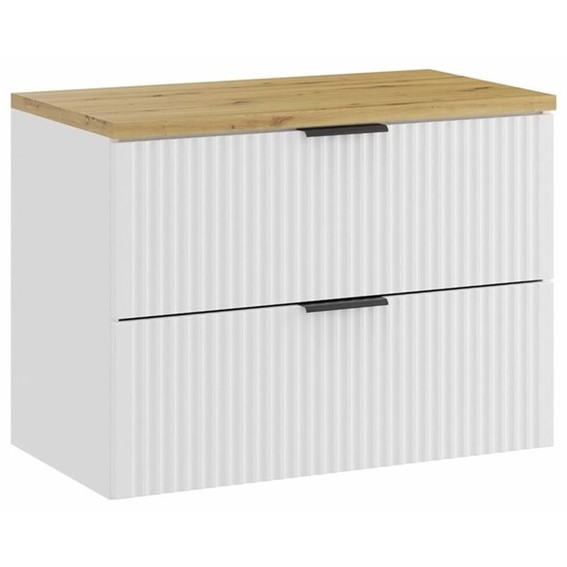 Zestaw Meblowy ADEL 80cm Biały Mat/Dąb Artisan