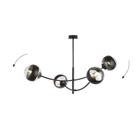Lampa Wisząca HUNTER 4 STRIPE Czarny