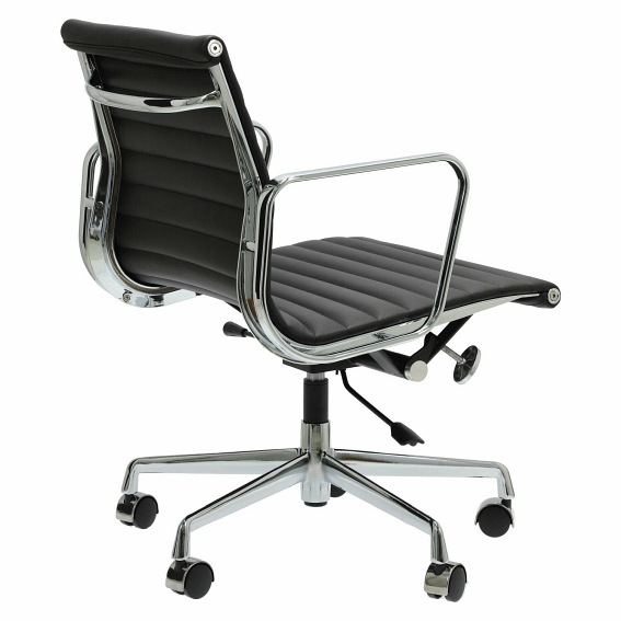 Fotel Biurowy CH1171T 58x59x79-88 Czarna Skóra/Chrom