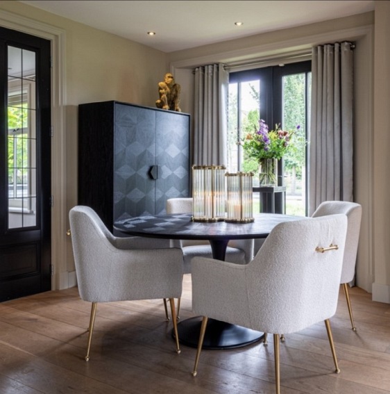 Stół BLAX fi140 Czarny