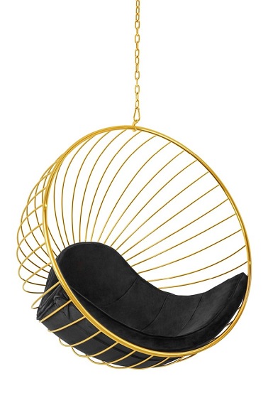 Fotel Wiszący GABBIA Złoty