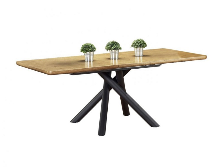 Stół Rozkładany DERRICK (160-200)x90 dąb/czarny