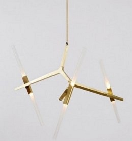 Lampa Wisząca CANDELABR  6 Złoty/Biały