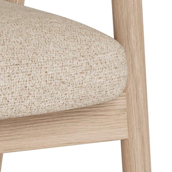 Krzesło CALVIN Beżowy/Dąb Bielony