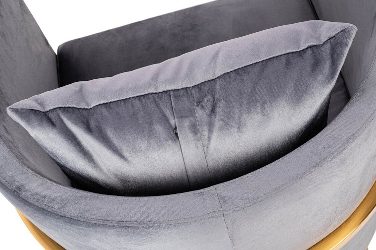 Fotel CHLOE Velvet Ciemny Szary