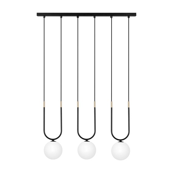 Lampa Wisząca ENZO K-5591 Czarny/Biały/Złoty