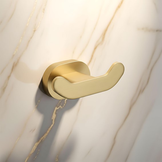 Wieszak Łazienkowy TIL 105 Złoty Szczotkowany