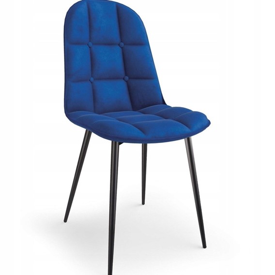 Krzesło K417 Velvet Czarny/Granatowy