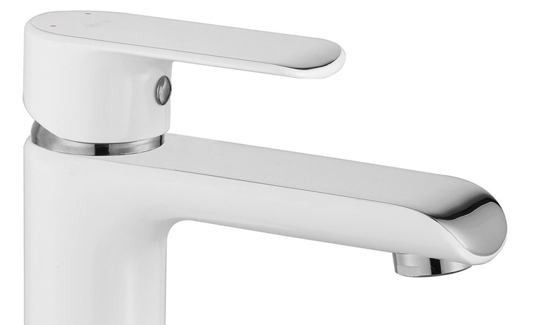 Bateria Umywalkowa Niska BLOOM Biały/Chrom