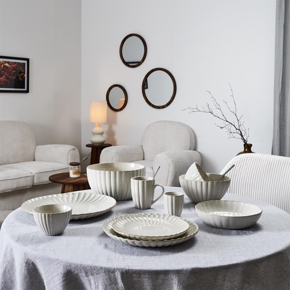 Talerz do Serwowania VLORA 32cm Beżowy