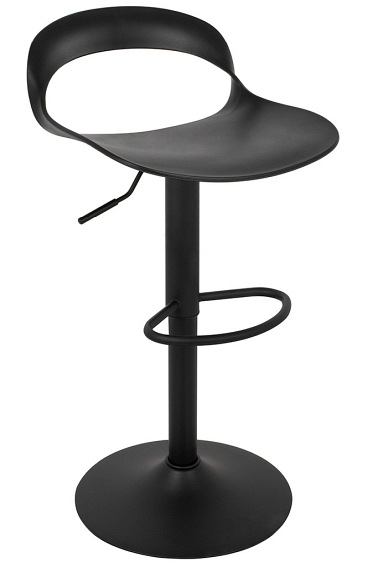 Krzesło Barowe Regulowane Wrapp 42x40x76 Czarny