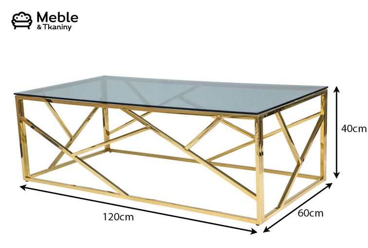 Ława ESCADA A Złoty/Szkło Dymione