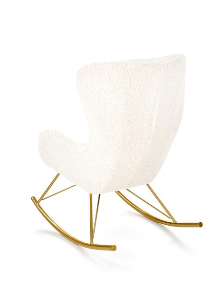 Fotel Wypoczynkowy LIBERTO Kremowy/Złoty