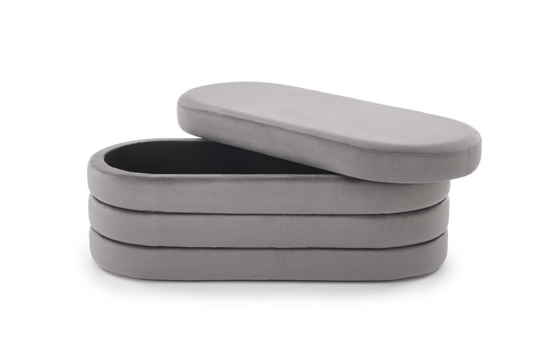 Ławka CALPI z Funkcją Pojemnika Popielaty