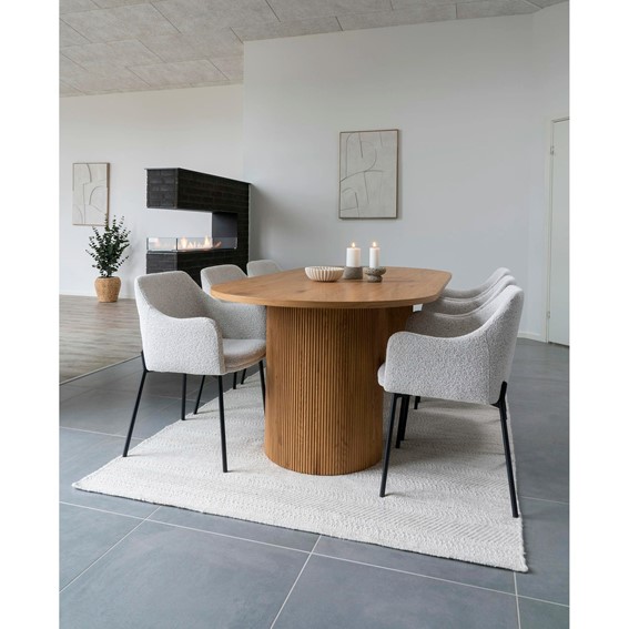 Stół Owalny BOAVISTA 100x210cm Dąb Naturalny