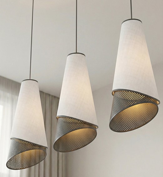 Lampa Wisząca MODA 3 Czarny/Szary