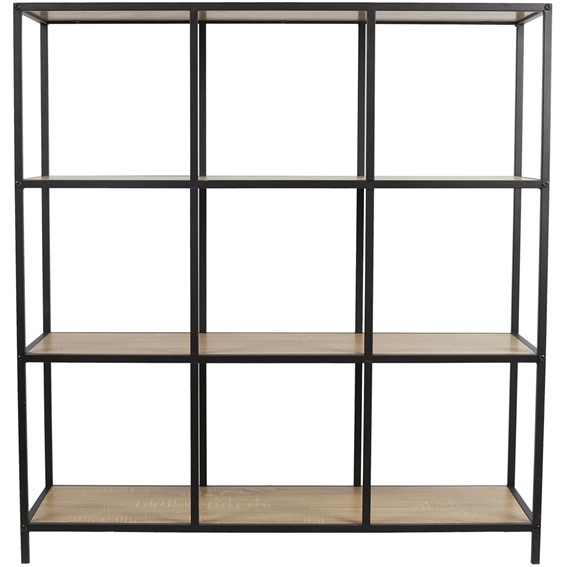 Regał LOKA IX Dąb/Czarny