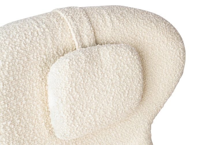 Fotel z Podnóżkiem Teddy Grand 91x77x114 Beżowy