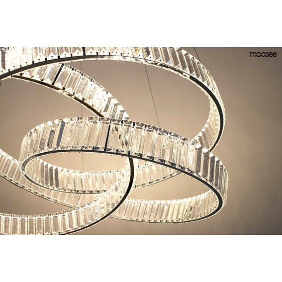 Lampa Wisząca WAVE 80 Srebrny/Transparentny