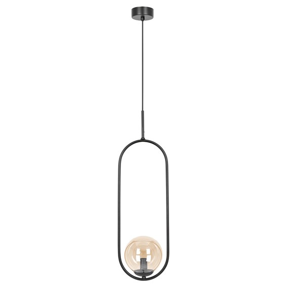 Lampa Wisząca VENTA K-5120 Czarny/Bursztynowy