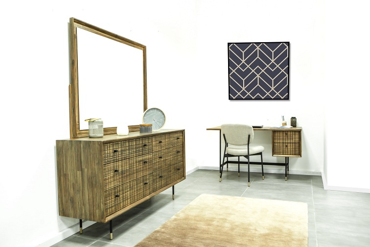 Komoda MAZE B04 45x155x80 Czarny/Brązowy