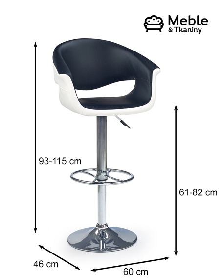 H46 hoker biało-czarny
