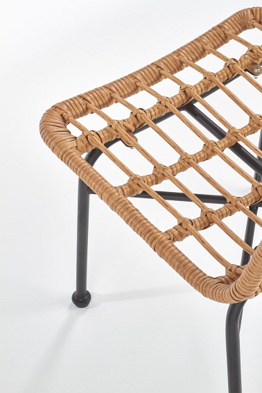 Krzesło Ogrodowe K401 Czarny/Naturalny