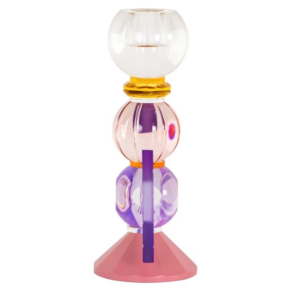 Świecznik LIONY Różowy