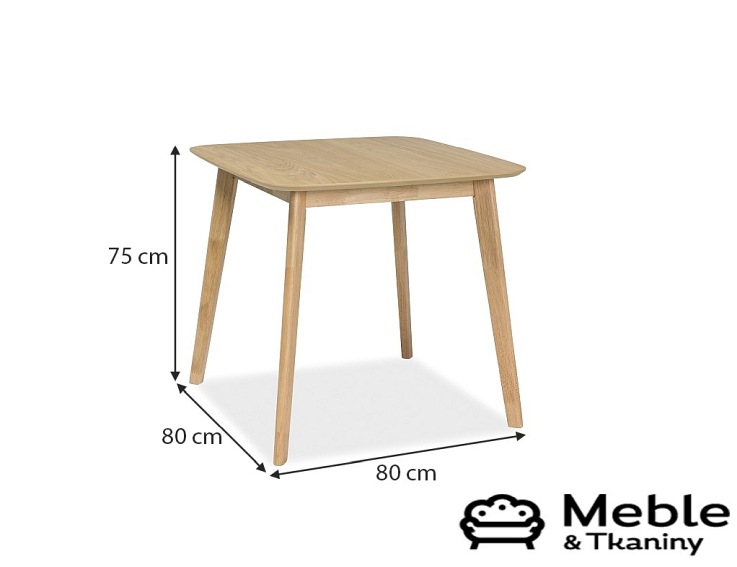 Stół MOSSO III 80x80 Dąb