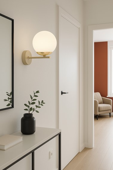 Kinkiet SAVIA K-5795 Biały/Beż/Złoty