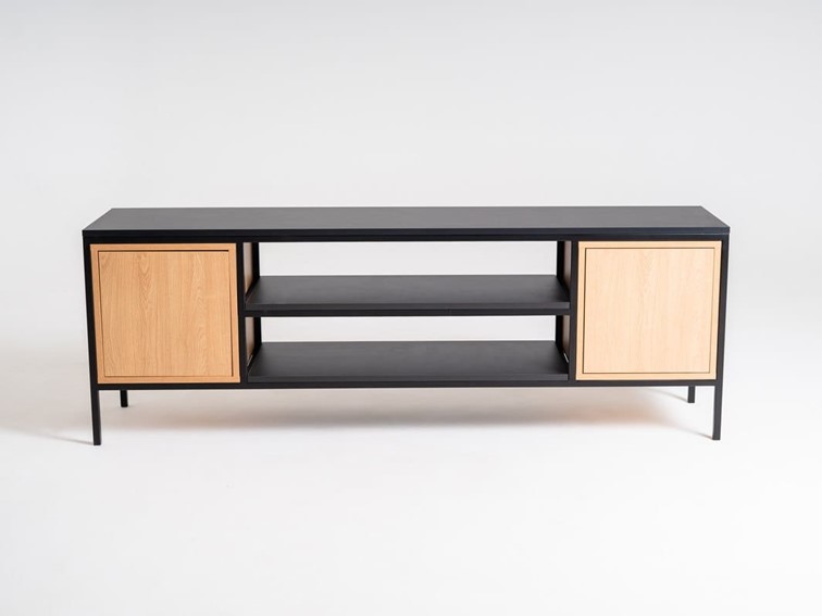 Regał RTV SKAP 3R1 DOOR Czarny