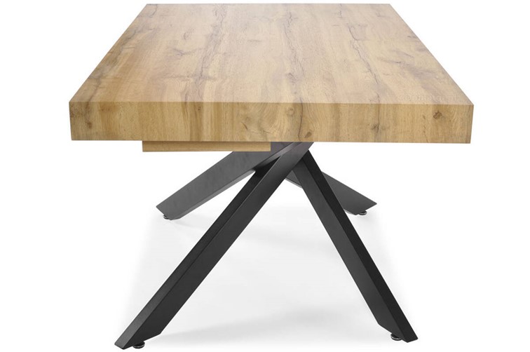 Stół Rozkładany BOSTON (140-200)x90 Dąb/Czarny