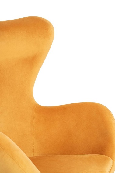 Fotel EGG Szeroki Velvet Musztardowy