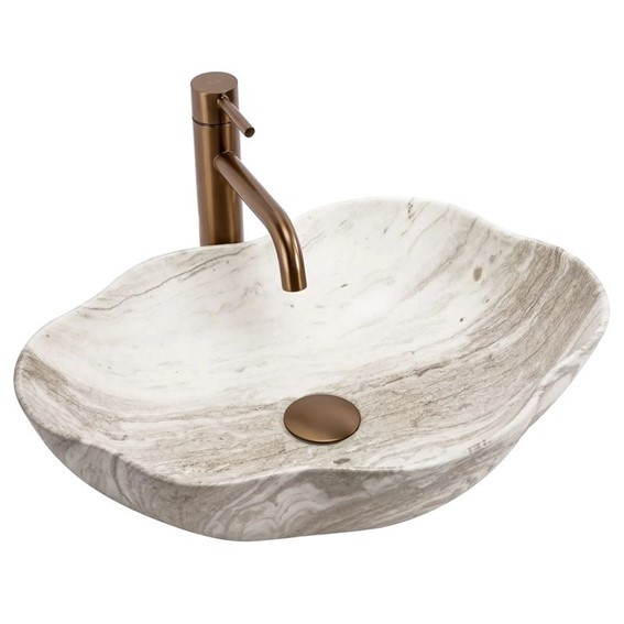 Umywalka Nablatowa PEARL SATURN Beżowy