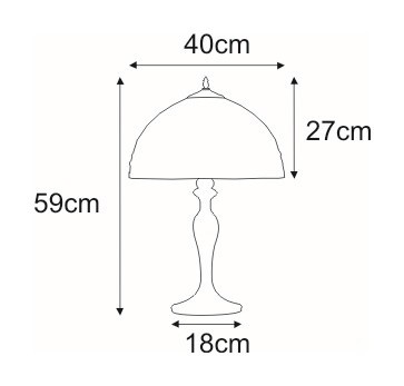 Lampa Stołowa TIFANY K-G162208 Wielokolorowy