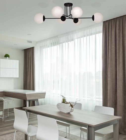 Lampa Sufitowa SAVOY K-4925 Czarny/Biały Matowy