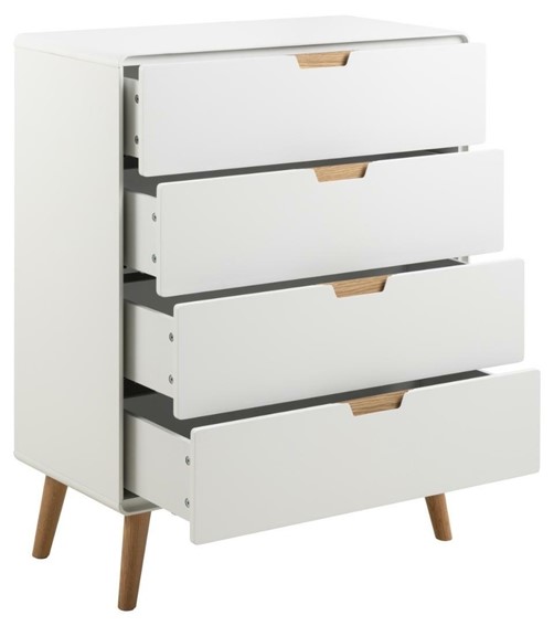 Komoda LOWELL z 5 Szufladami Biały