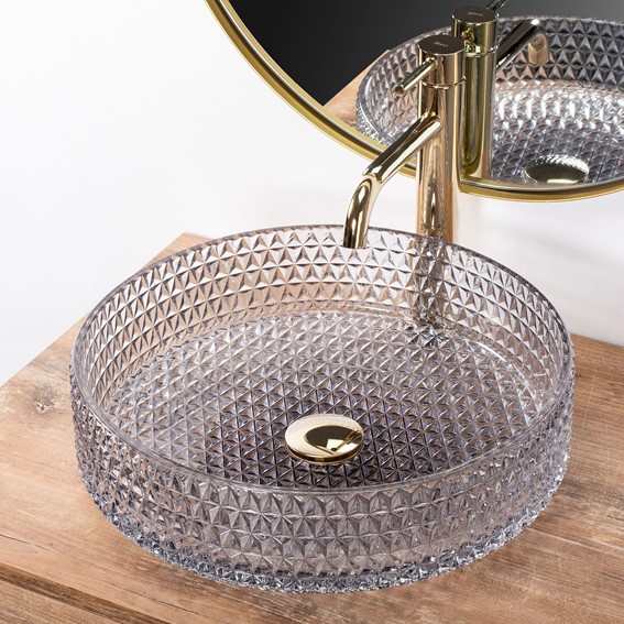 Umywalka Nablatowa CRISTAL 39 Szary