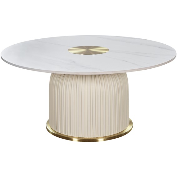 Stolik MODIG M72 fi80 Biały/Złoty