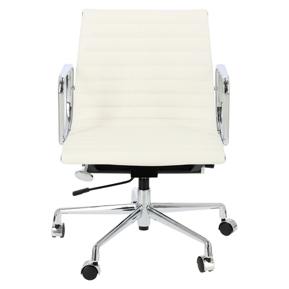 Fotel Biurowy CH1171T 58x59x79-88 Biała Skóra/Chrom