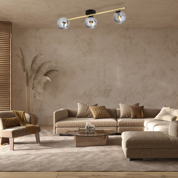 Lampa Sufitowa SPLENDI 3 Czarny/Grafitowy